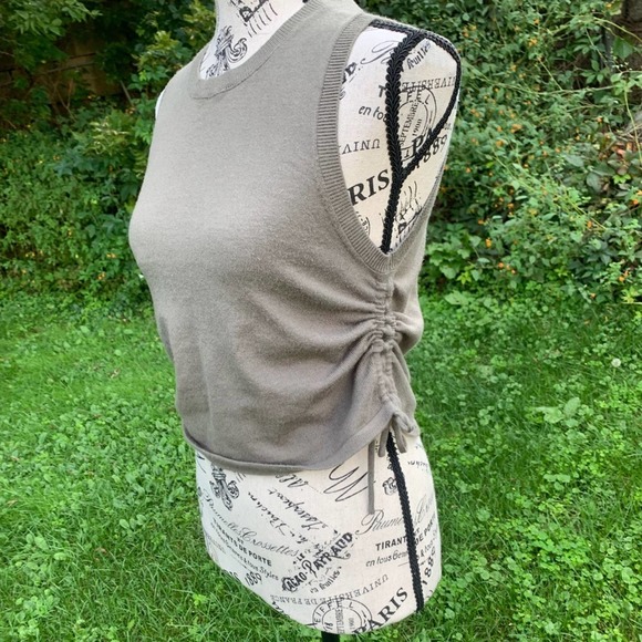 Olive Green sweater material with side tie detail - Picture 8 of 15